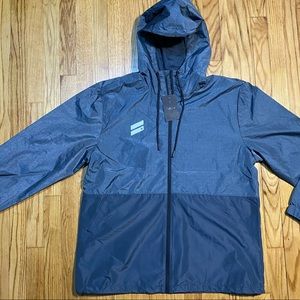 Hurley Men's Exist POLY FULL ZIP WINDBREAKER DARK GRAY sz New!!!
